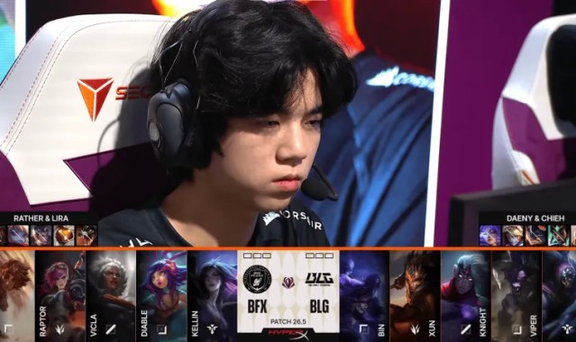 开云体育官网-BLG对阵BFX首局BP：knight一抢瑞兹，Diable选卡莎打韦鲁斯