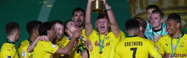 开云-【德国杯】桑乔哈兰德各两球 多特4比1莱比锡RB捧杯